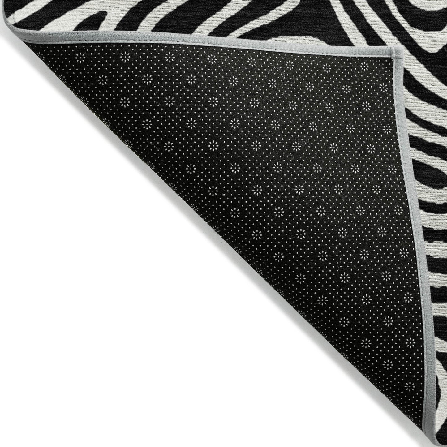 9' X 12' Black And Ivory Abstract Washable Indoor Outdoor Area Rug-3